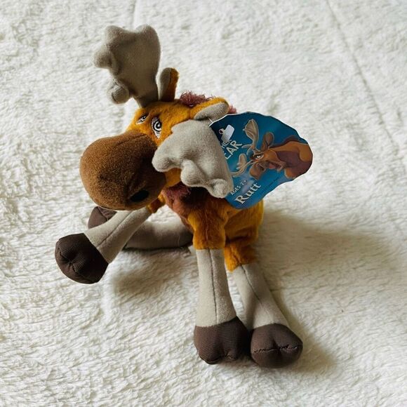 Vintage Disney Big Brother Bear Rutt Moose Hasbro 6” Bear Plush Stuffed Animal - Picture 1 of 5